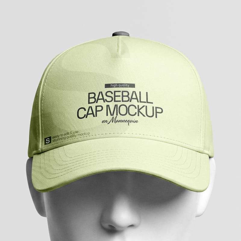 Baseball Cap Mockup on Mannequin PSD