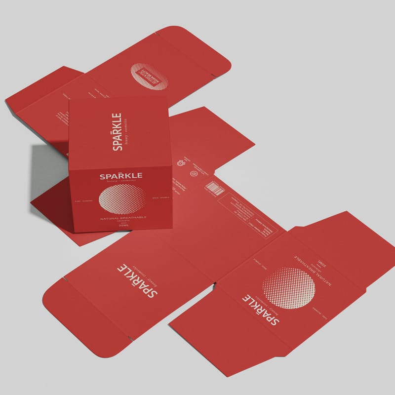 Box and Unfolded Box Mockup PSD