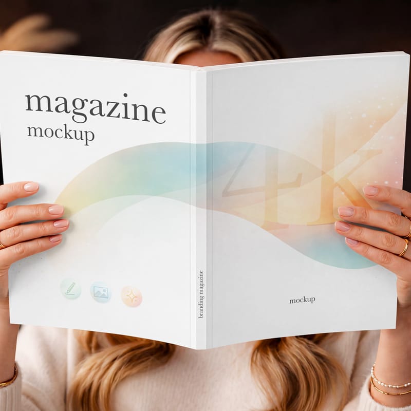 Branding Magazine Mockup PSD