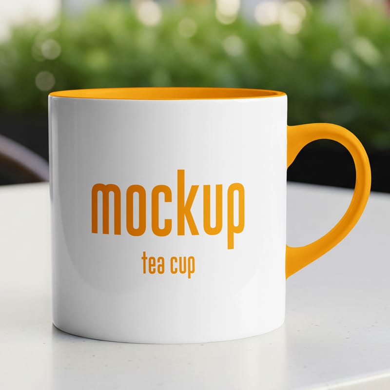 Ceramic Tea Cup Mockup PSD
