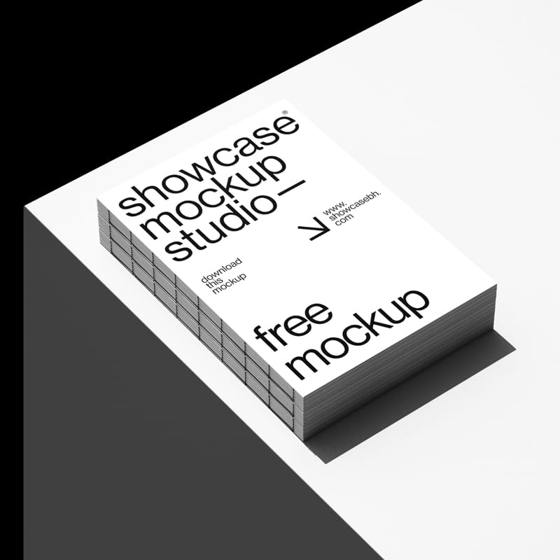 Clean Professional Folder Stack Mockup PSD
