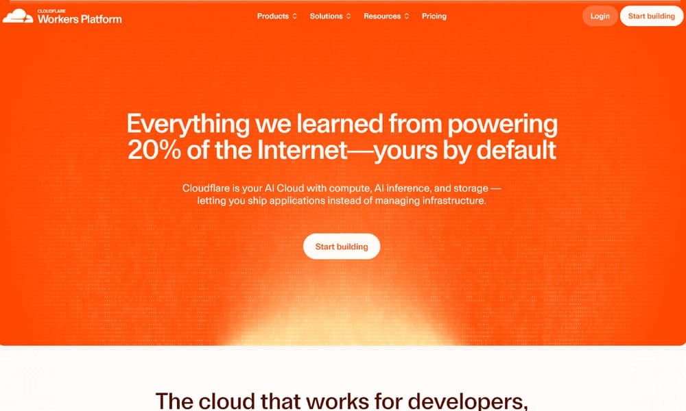 Cloudflare Workers dashboard showing edge function deployment across global network