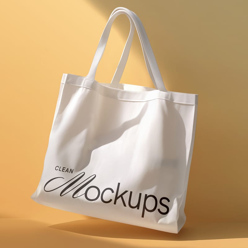 Cotton Tote Bag Mockup Template PSD
