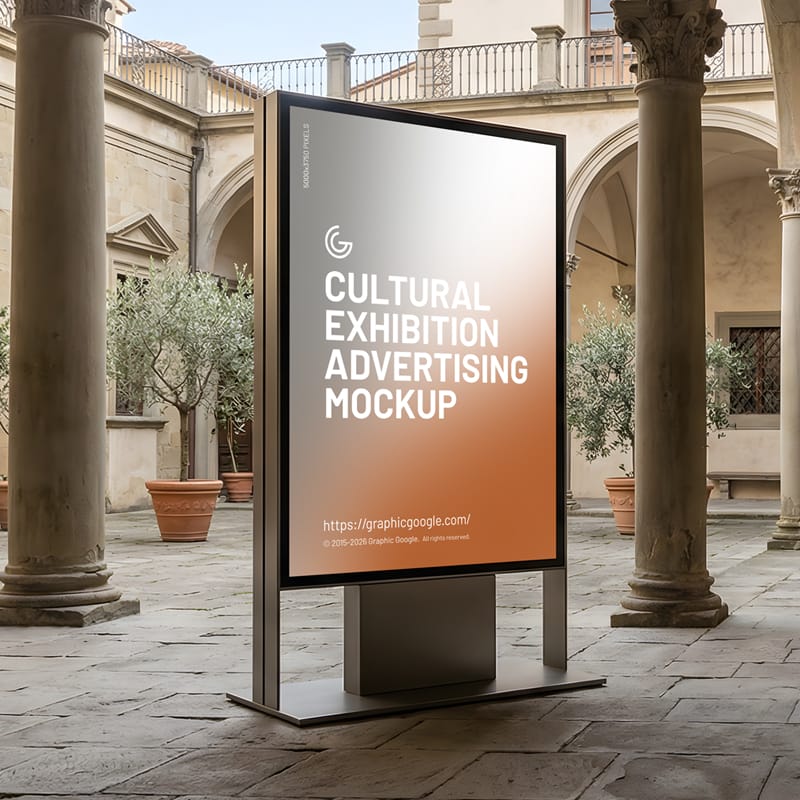 Cultural Exhibition Advertising Mockup PSD