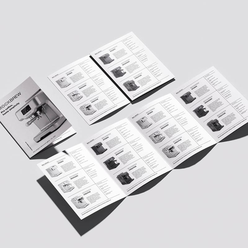 Extended A4 Folded Brochure Mockup PSD