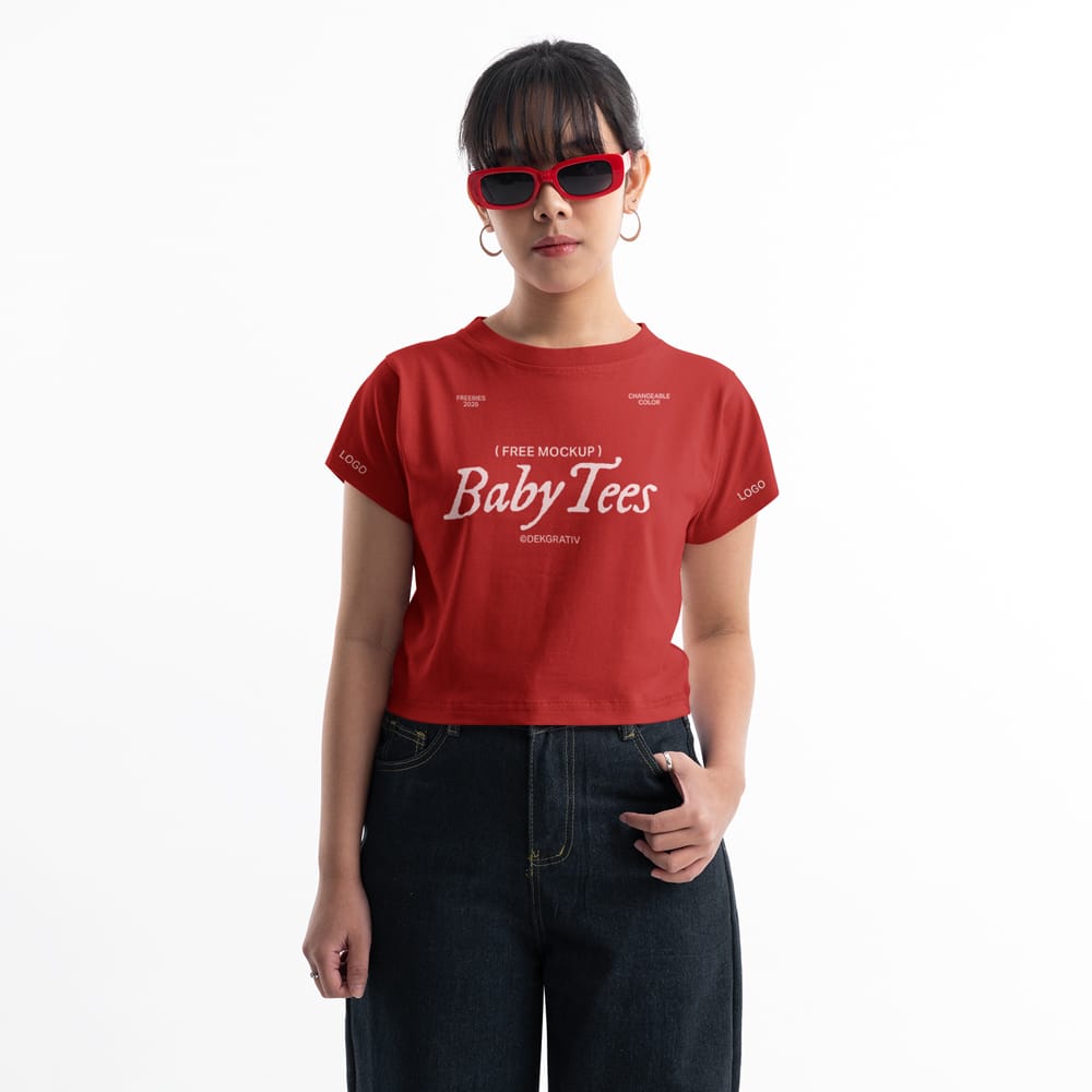 Free Baby Tees Women Mockup PSD
