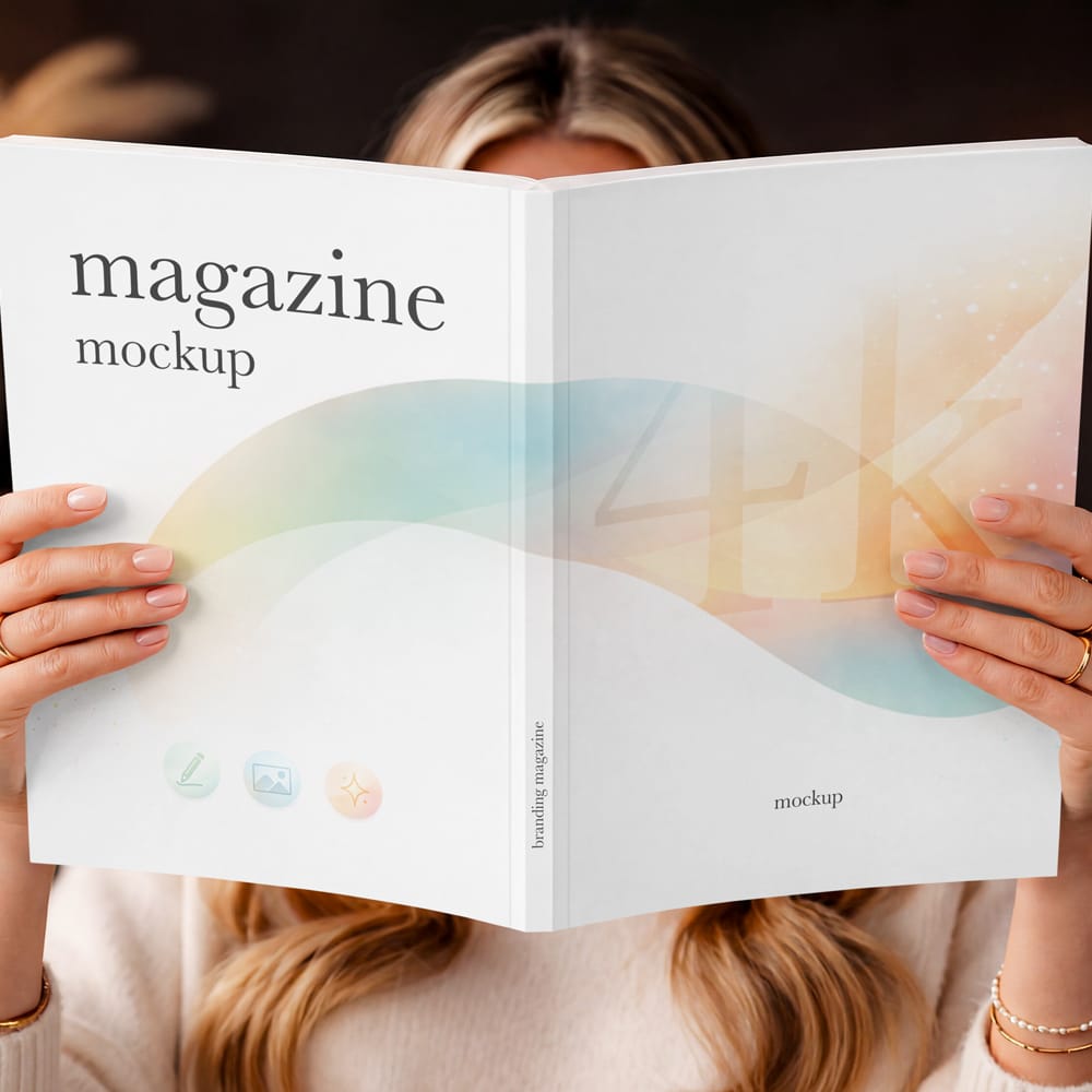 Free Branding Magazine Mockup PSD
