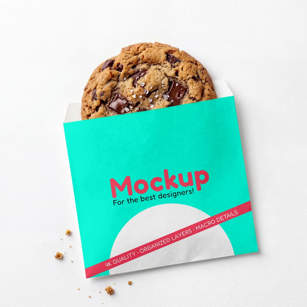 Free Cookie Bag Mockup PSD