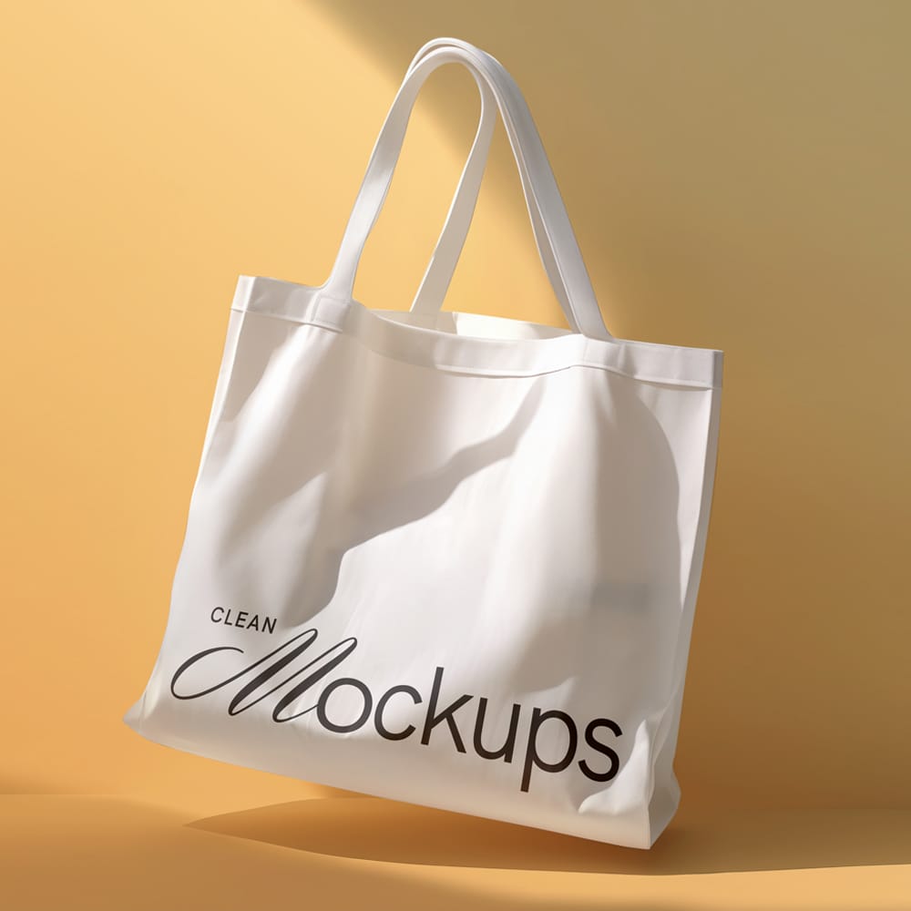 Free Cotton Tote Bag Mockup Template PSD