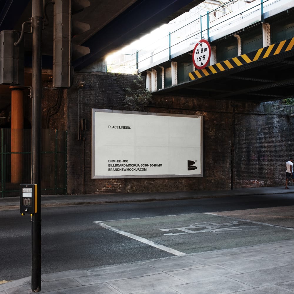 Free Gritty Urban Billboard Mockup for Street Advertising PSD