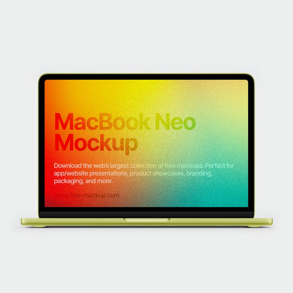 Free Minimalist MacBook Mockup Scene PSD