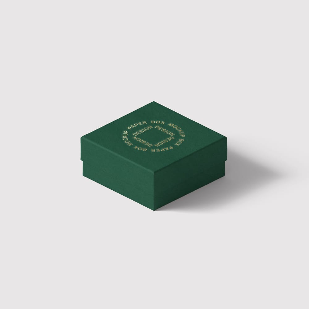 Free Paper Box Mockup V45 Isometric PSD
