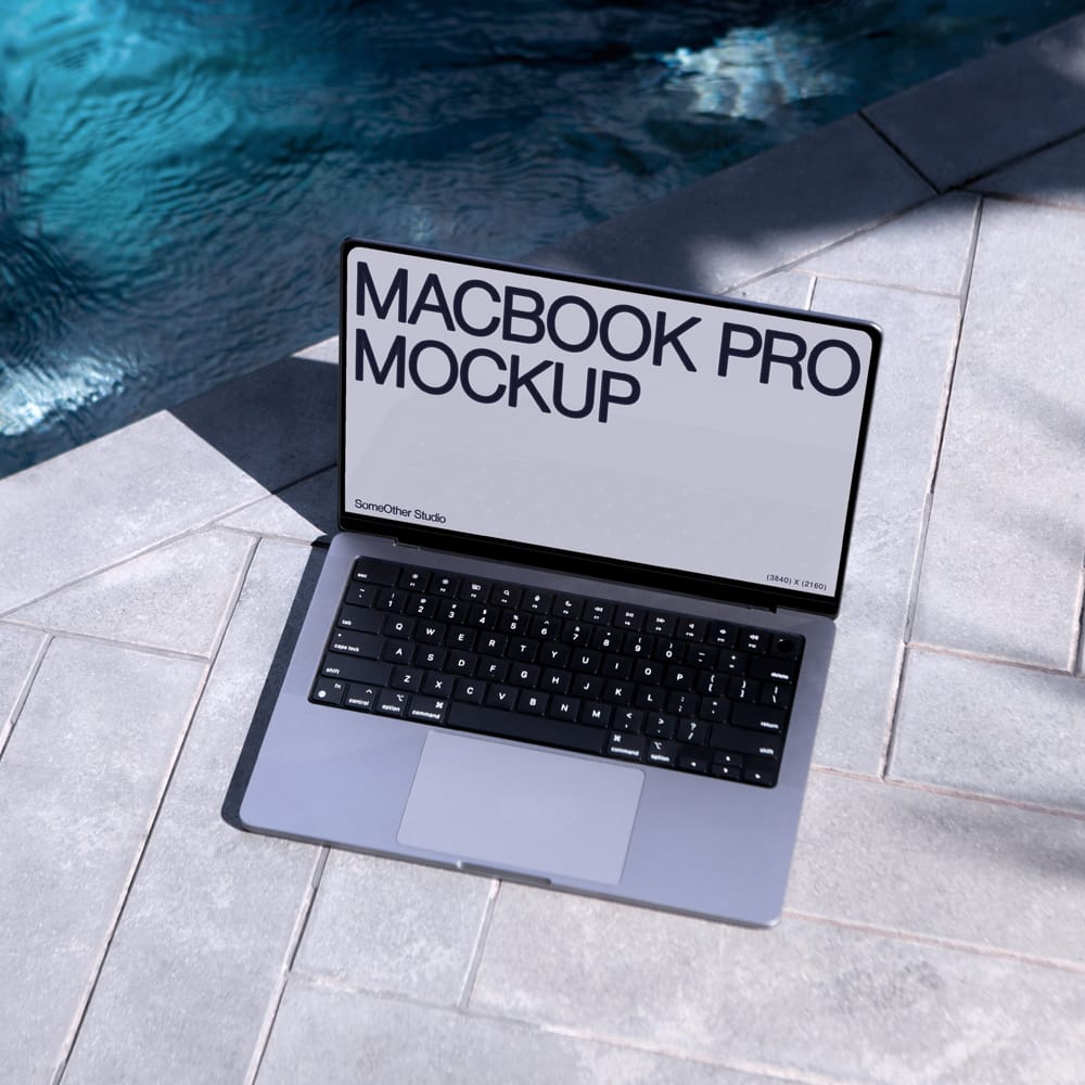 Free Professional MacBook Pro Branding Mockup PSD