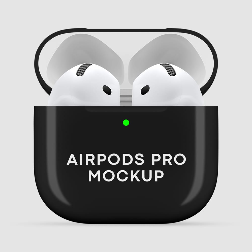 Free Realistic Apple AirPods Pro Mockup PSD