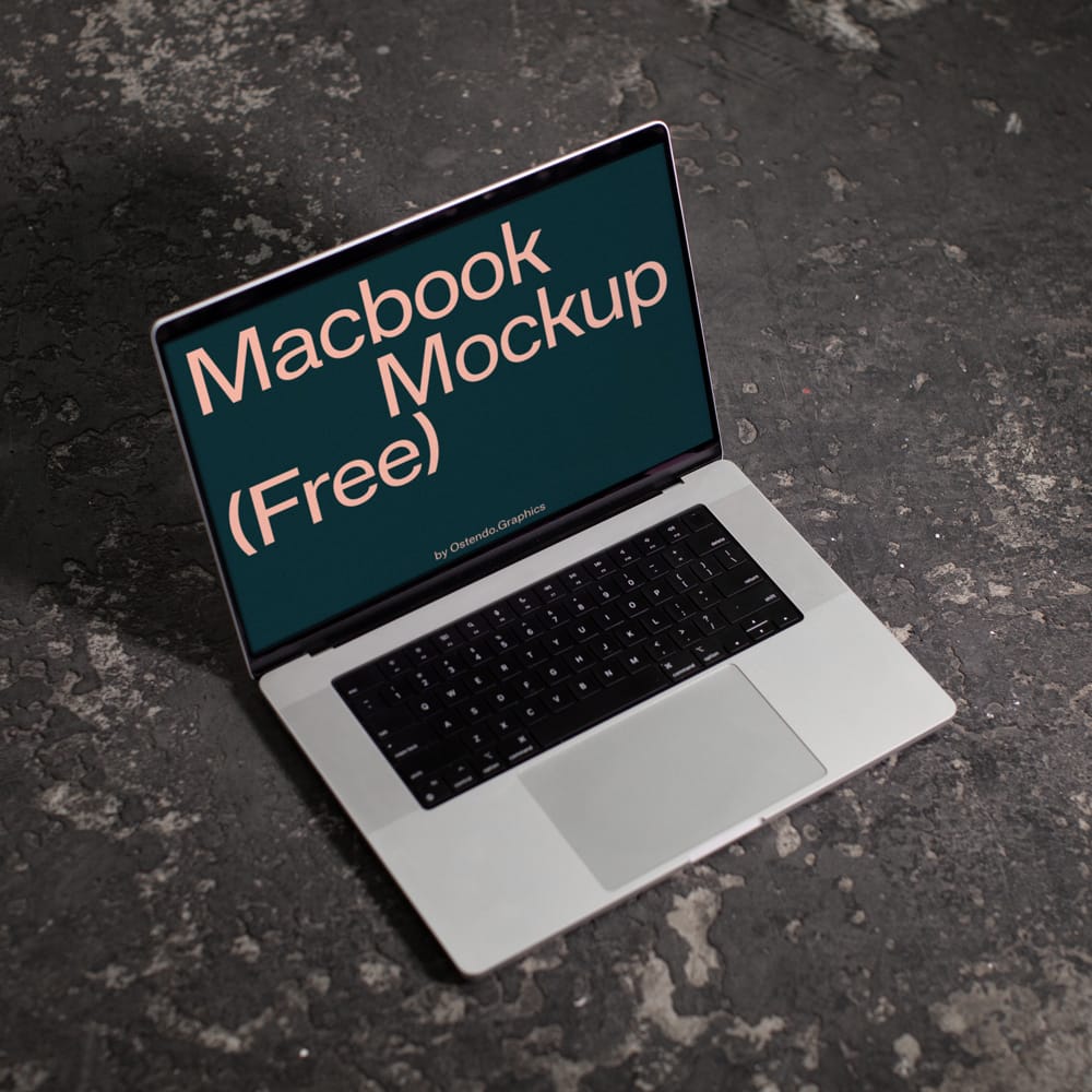 Free Realistic Apple MacBook Pro Laptop Mockup PSD