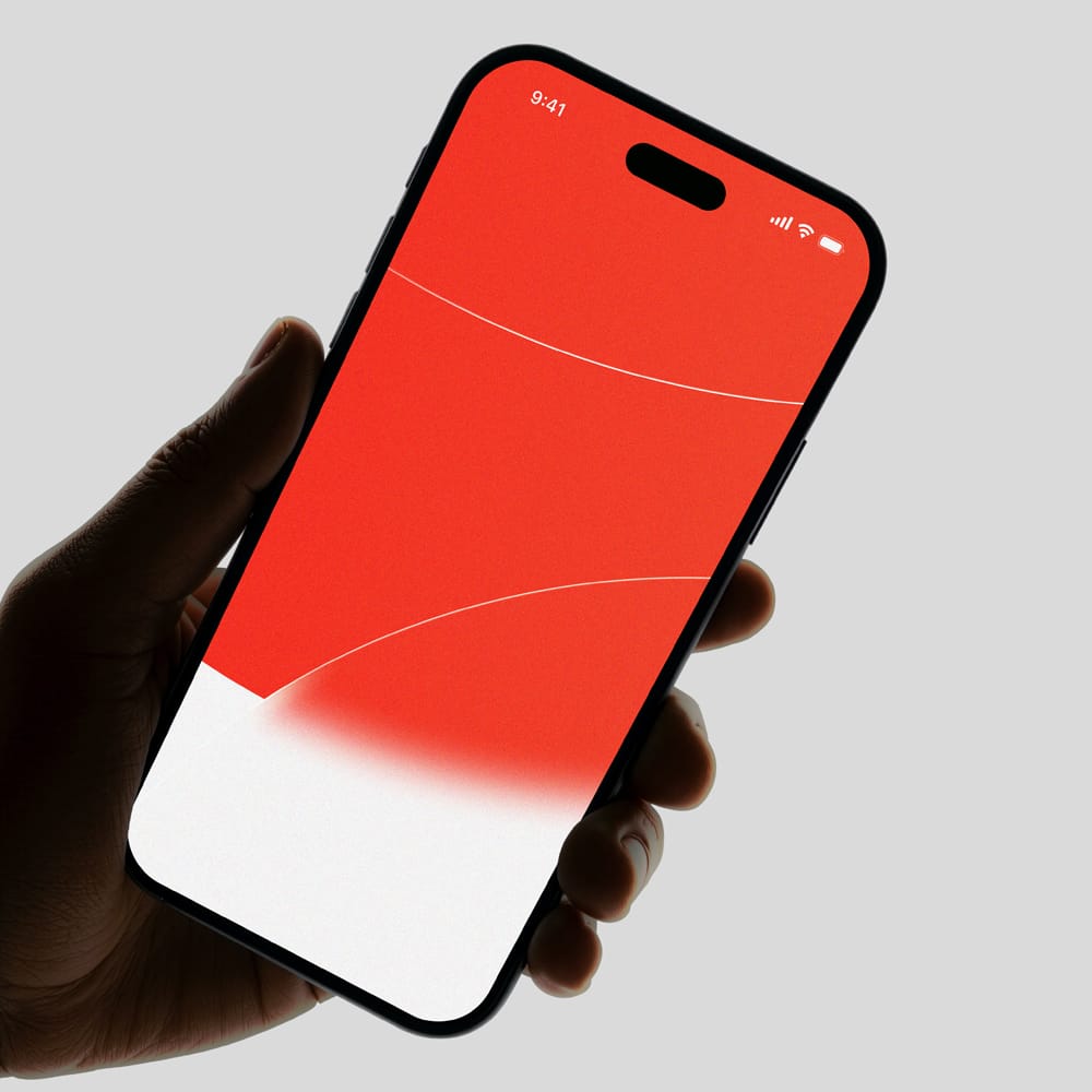 Free Realistic Hand-Held iPhone Mockup PSD