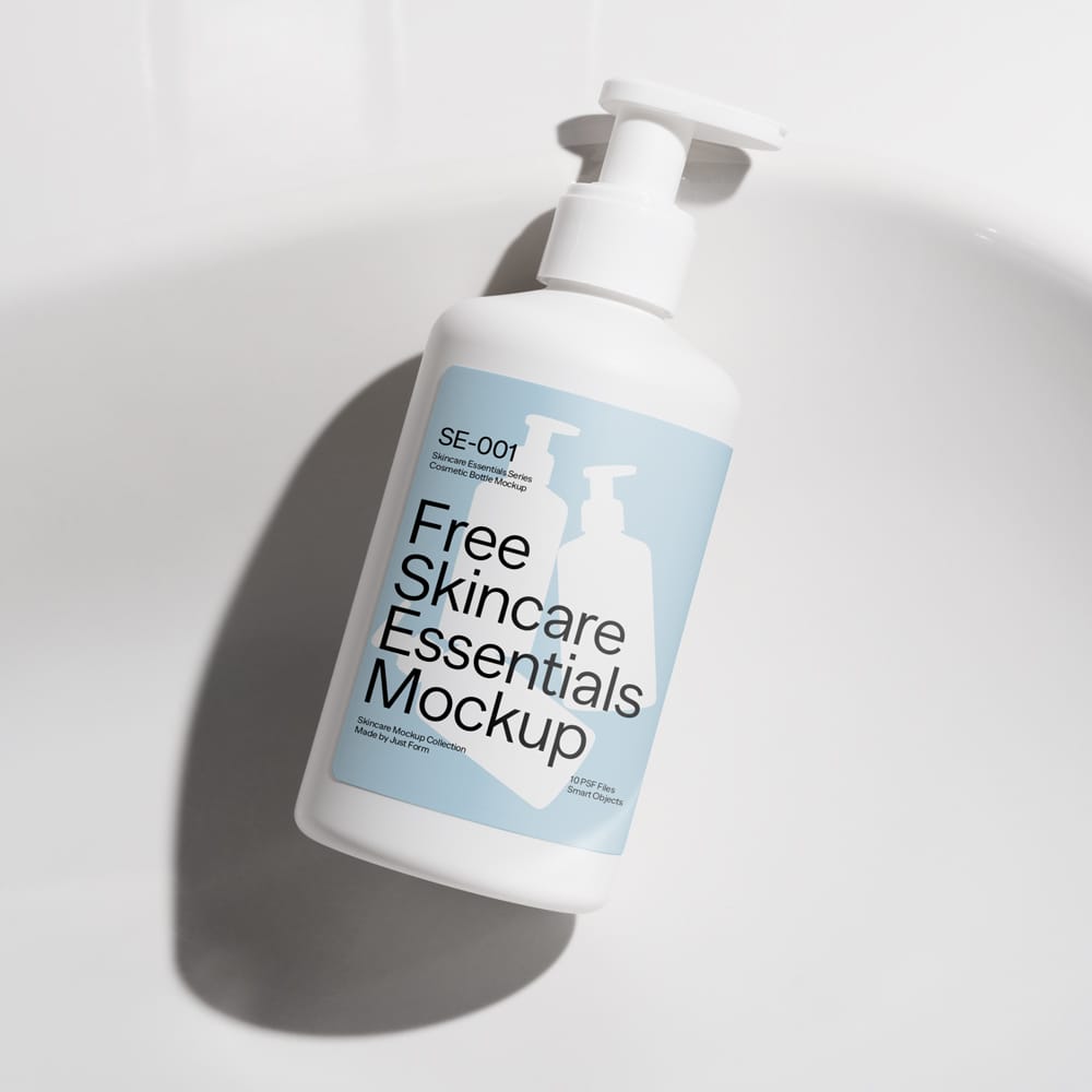 Free Skincare Essentials Mockup PSD