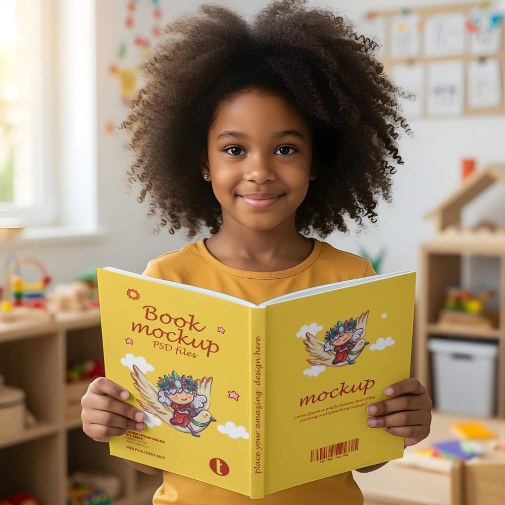 Free Softcover Children's Book Mockup PSD