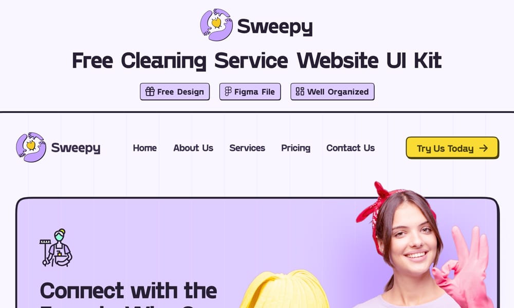 Free Sweepy Website Design UI Kit