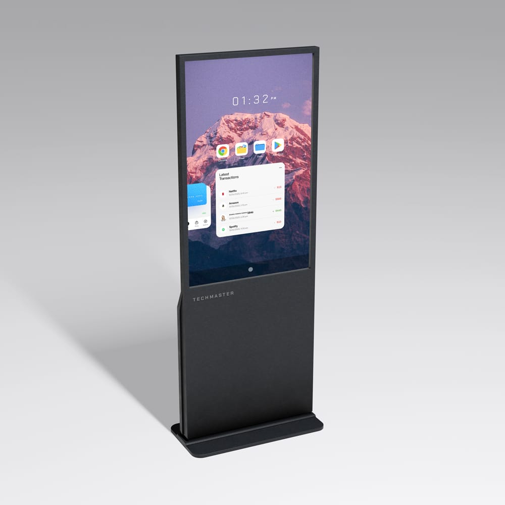 Free Touchscreen Digital Display Totem Mockup PSD