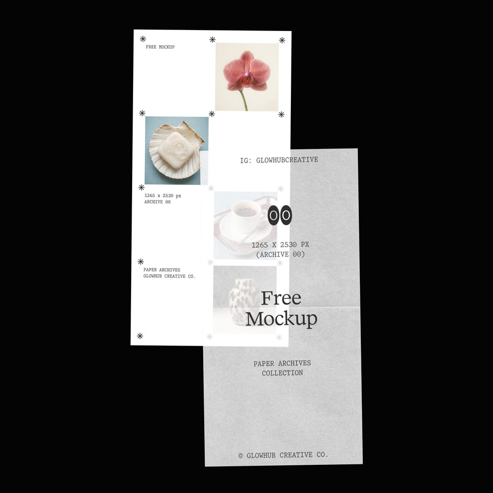 Free Transparent Paper Mockup PSD