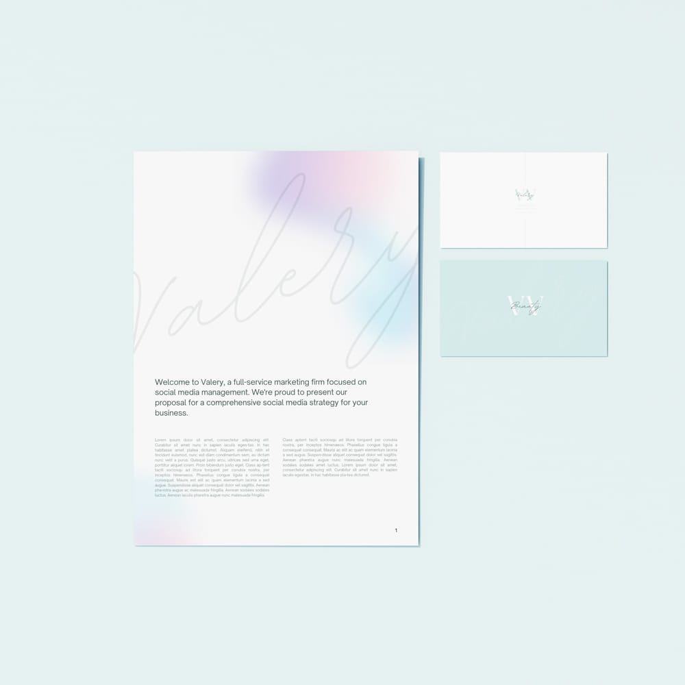 Free Valery Stationery Mockup PSD