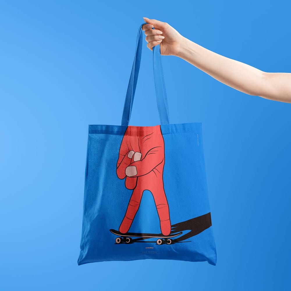 Free Versatile Hand-Held Tote Bag Mockup PSD