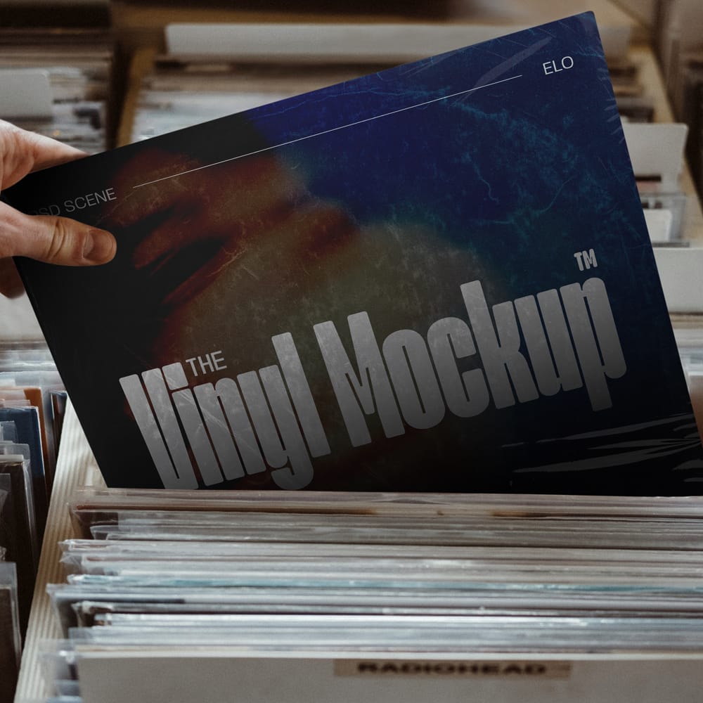Free Vinyl Album Mockup PSD