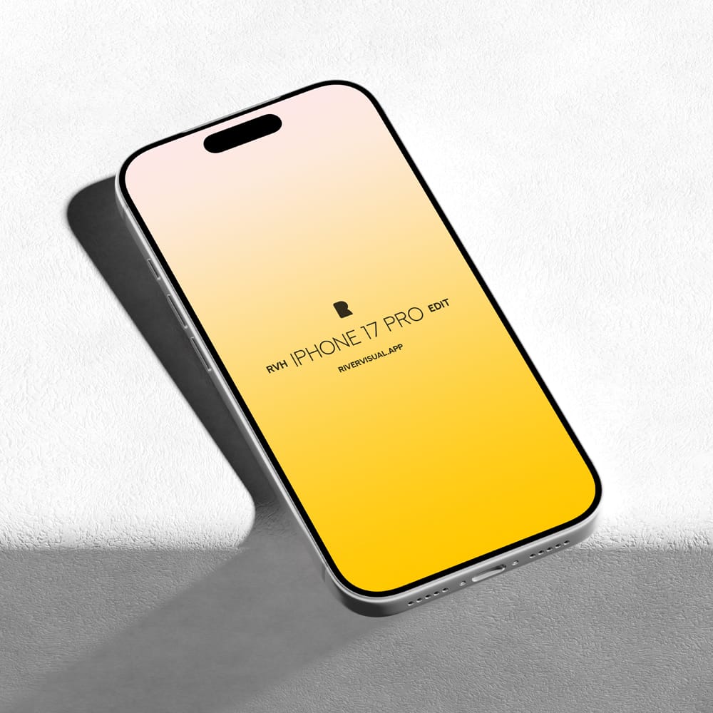 Free iPhone 17 Pro Round Mockup PSD