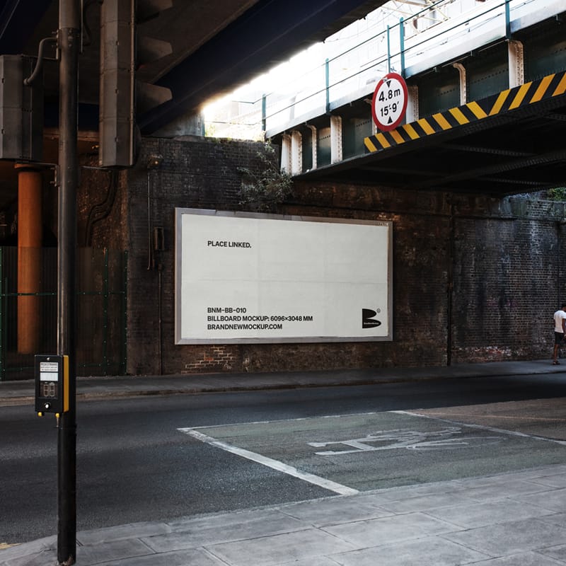 Gritty Urban Billboard Mockup for Street Advertising PSD