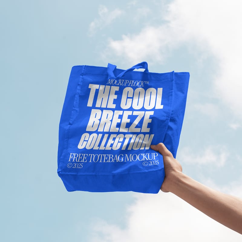 Hand-Held Tote Bag Mockup PSD