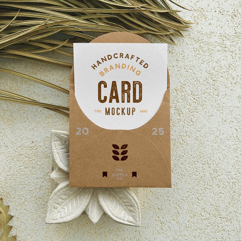 Luxury Kraft Envelope Mockup PSD