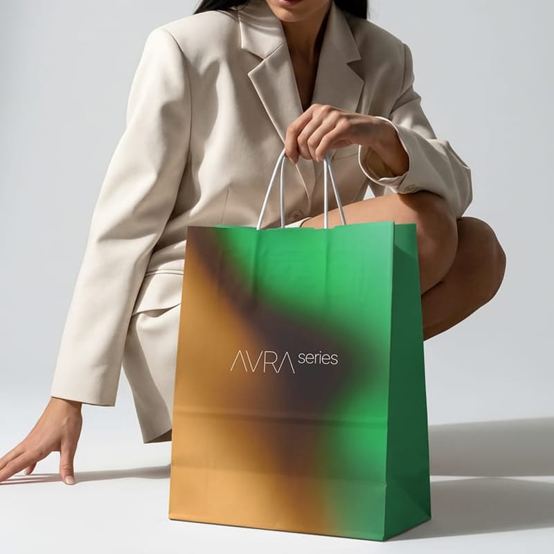 Luxury Paper Shopping Bag Mockup PSD