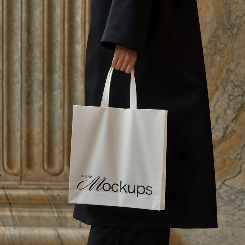 Marbel Tote Bag Mockup PSD