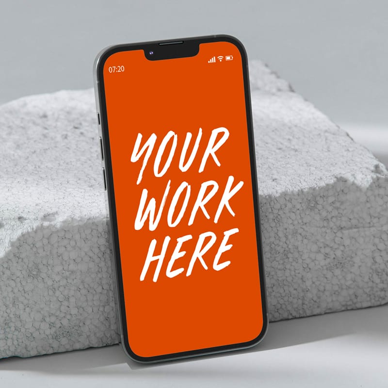 Minimal Block Phone Mockup PSD