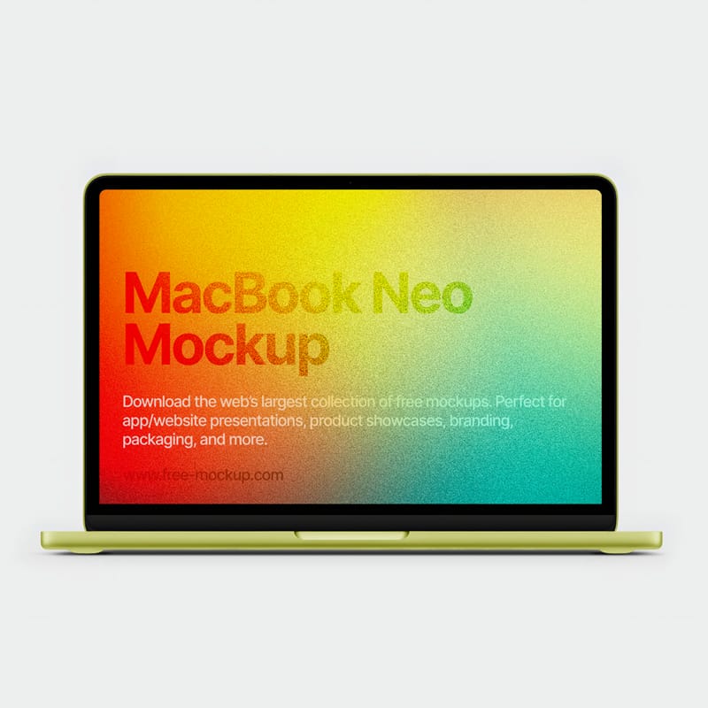 Minimalist MacBook Mockup Scene PSD