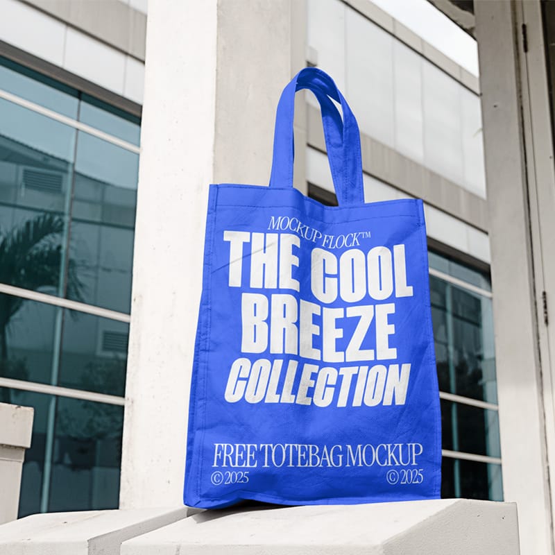 Minimalist Urban Canvas Tote Bag Mockup PSD