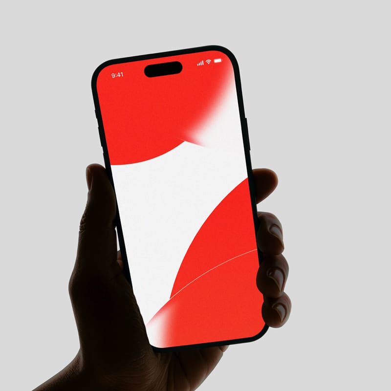 Minimalist iPhone Mockup in Hand PSD