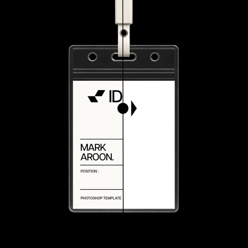 Mono Identity Mockup ID Card Mockup PSD