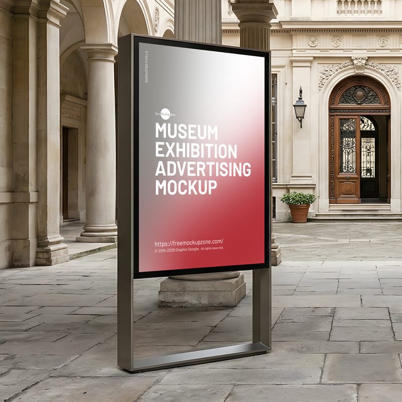 Museum Exhibition Advertising Mockup PSD