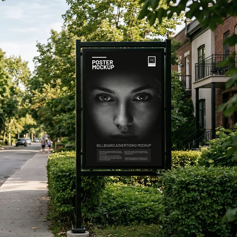 Outdoor Advertising Billboard Poster Mockup PSD
