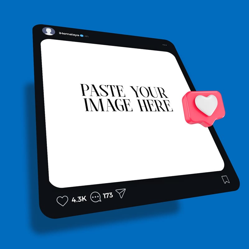 Perspective Instagram Post Mockup PSD