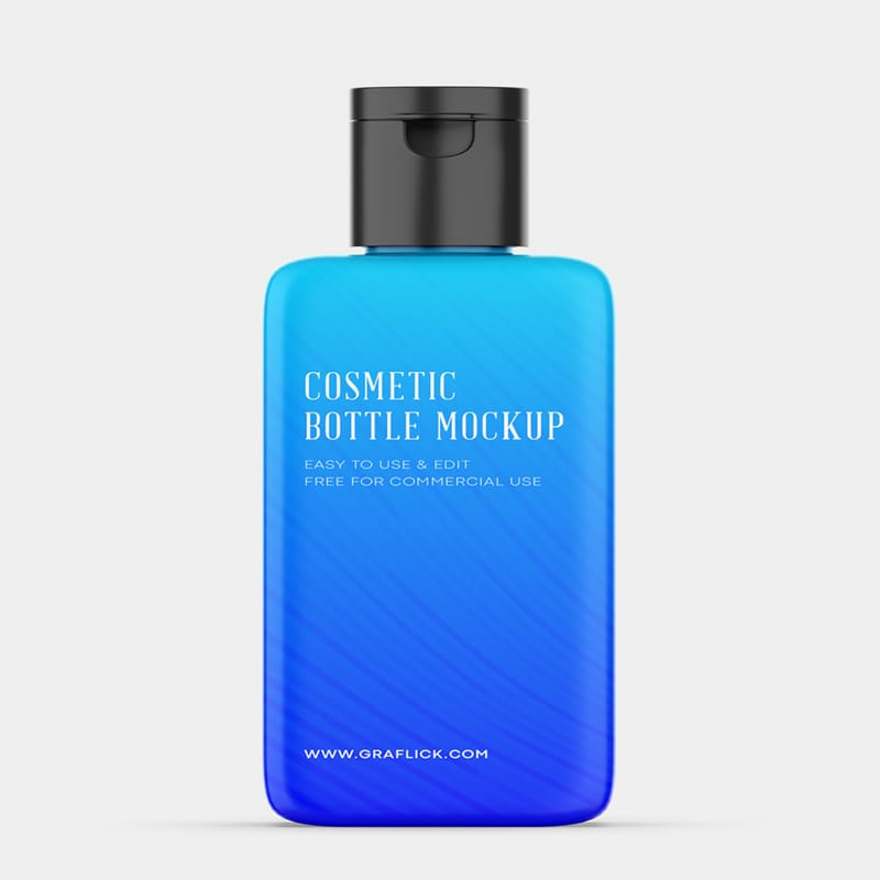 Plastic Cosmetic Skincare Bottle Mockup PSD