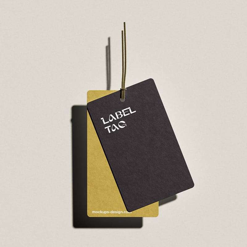 Premium Clothing Label Tag Mockup PSD