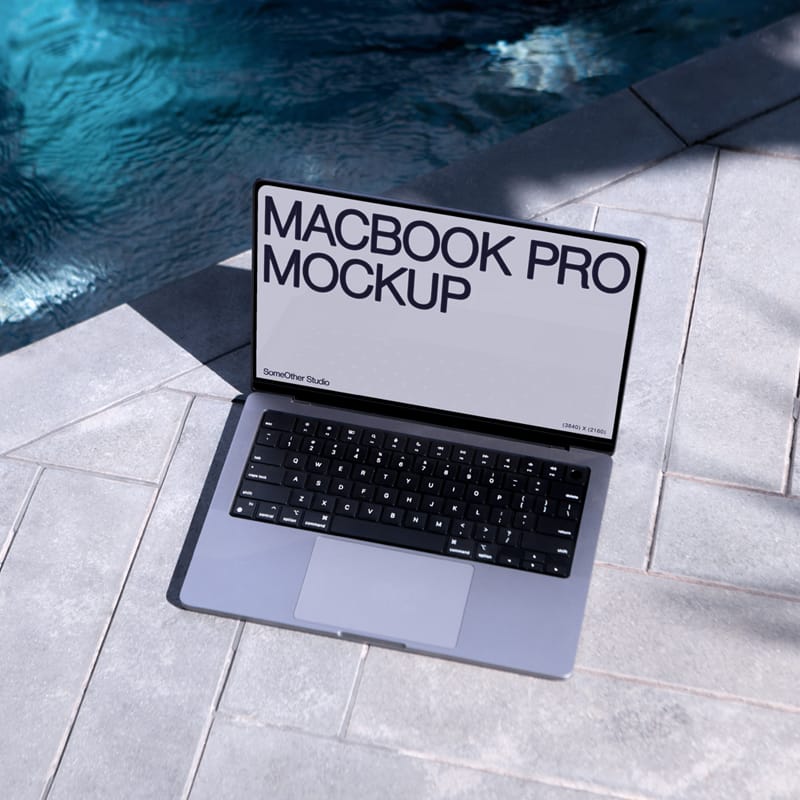 Professional MacBook Pro Branding Mockup PSD