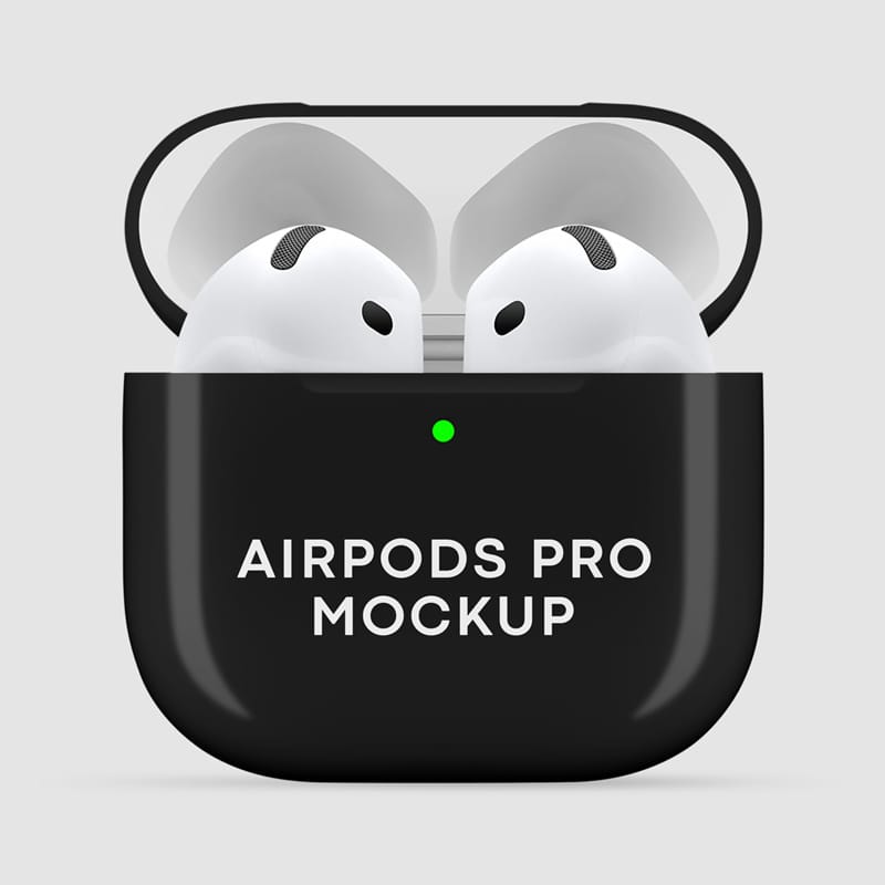 Realistic Apple AirPods Pro Mockup PSD