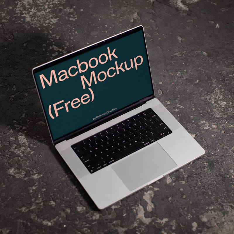Realistic Apple MacBook Pro Laptop Mockup PSD