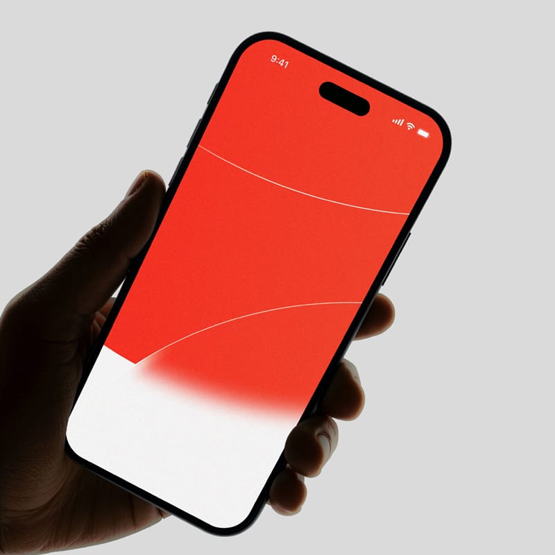 Realistic Hand-Held iPhone Mockup PSD