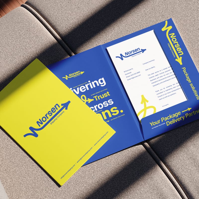 Realistic Presentation Paper Folder Mockup PSD