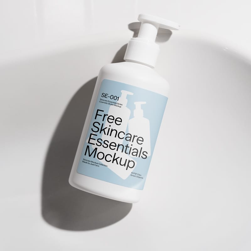 Skincare Essentials Mockup PSD